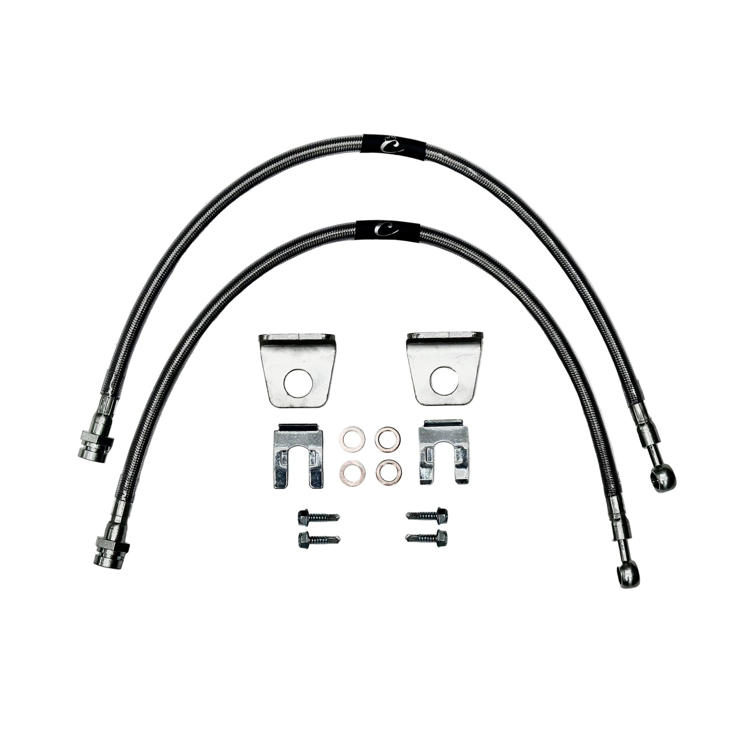 Crown Vic & Brembo (Front) / S550 & S650 Rear - Stainless Steel Braided Brake Hoses