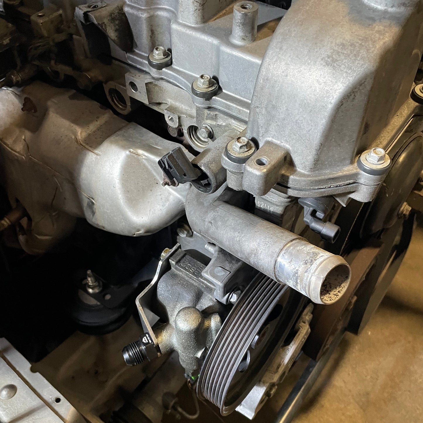 GM 4200 Power steering remote reservoir adapter