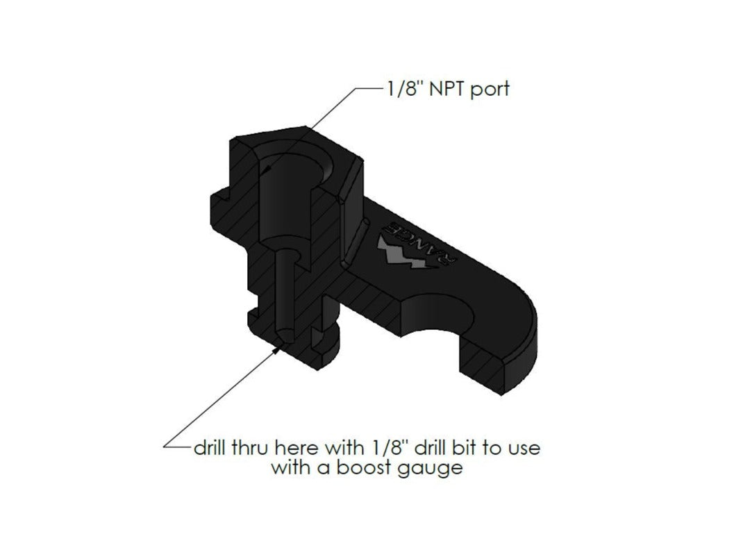 Combination plug and boost port for LS truck engine intakes