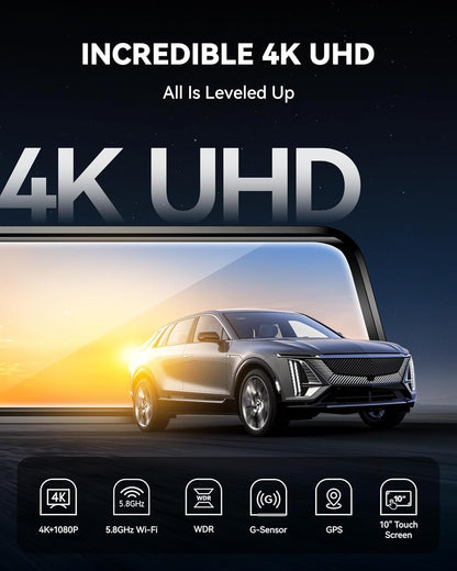 WOLFBOX G930 10'' Rear View Mirror Camera