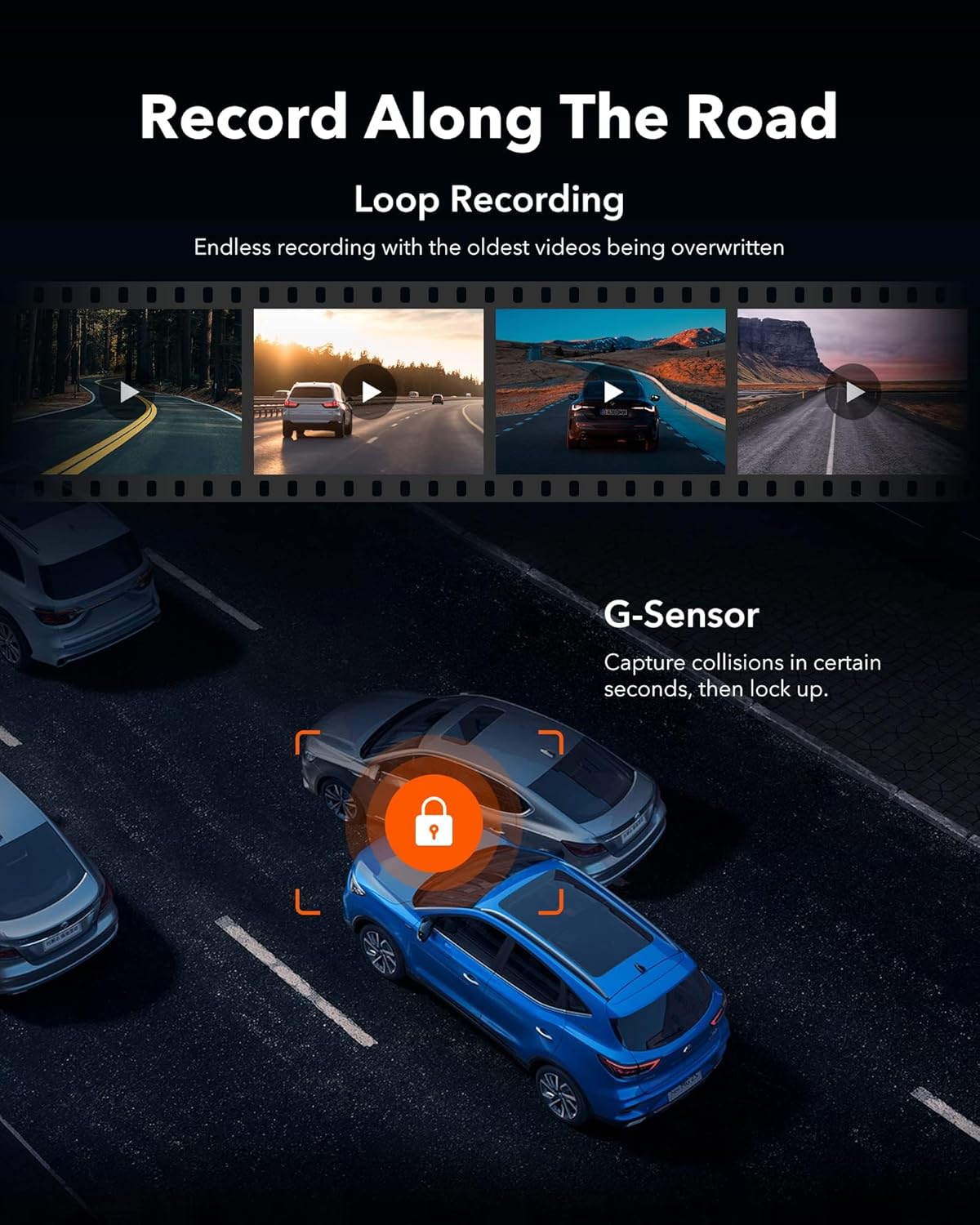 WOLFBOX G930 10'' Rear View Mirror Camera