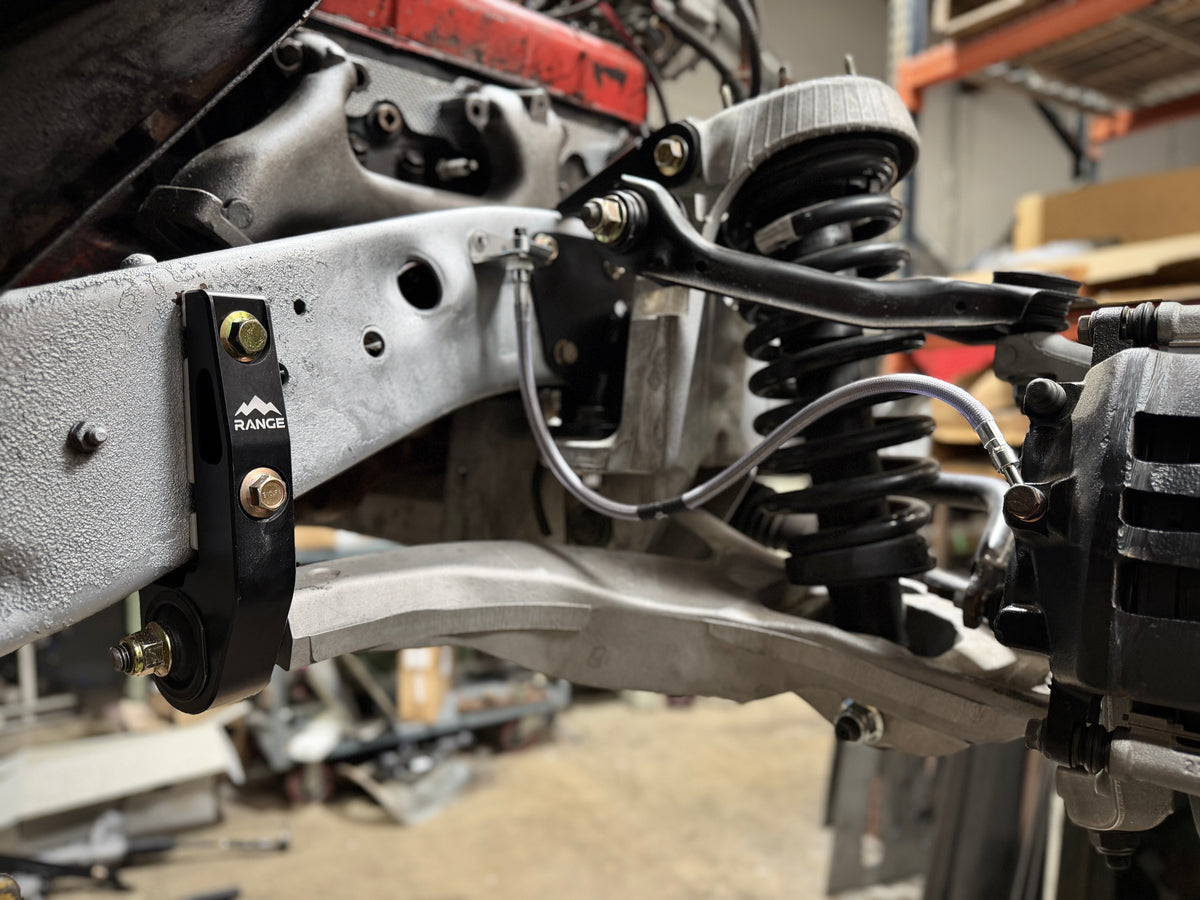 Range Industries 1967–1972 Chevy C10 Crown Victoria Front Suspension Mounting Kit installed