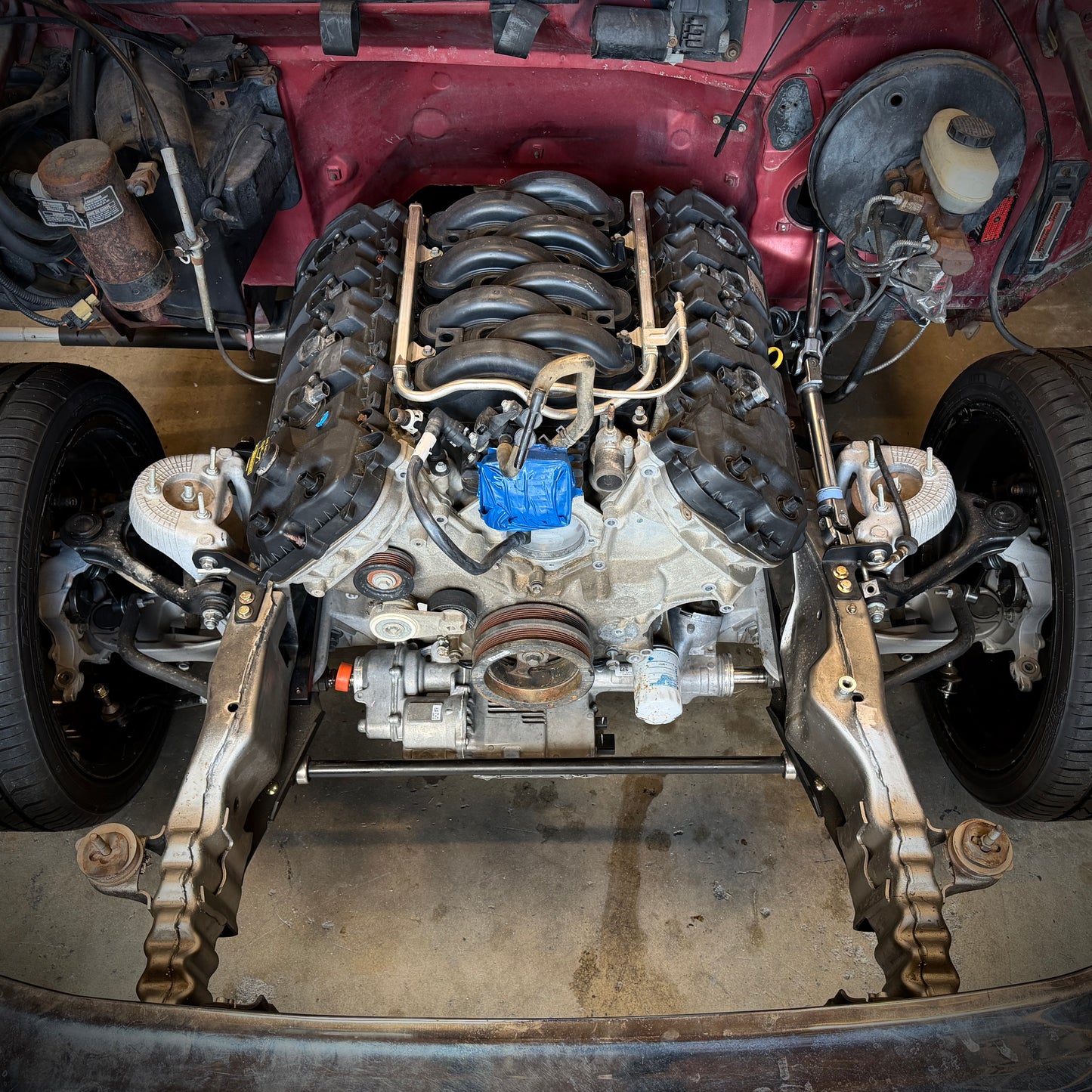 Range Industries Ford Coyote  Mod Motor to Crown Vic Engine Mount installed