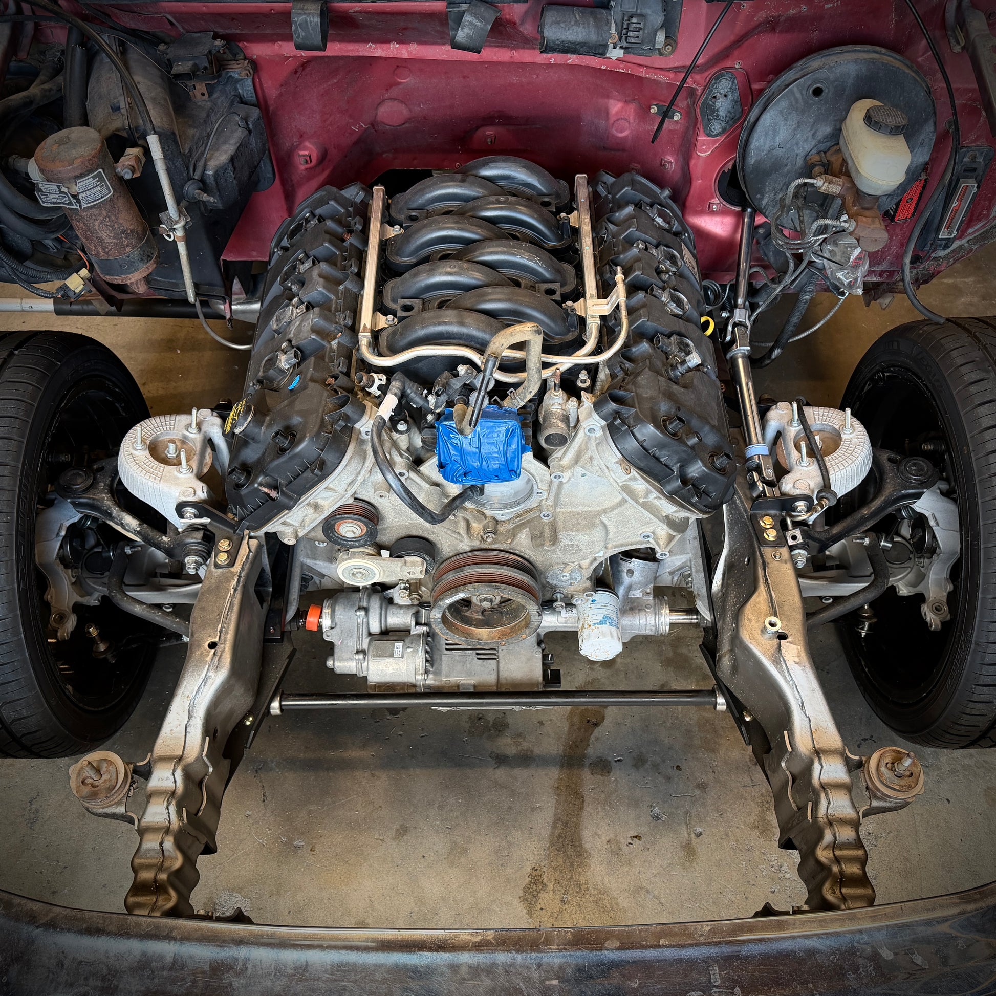 Range Industries Ford Coyote  Mod Motor to Crown Vic Engine Mount installed