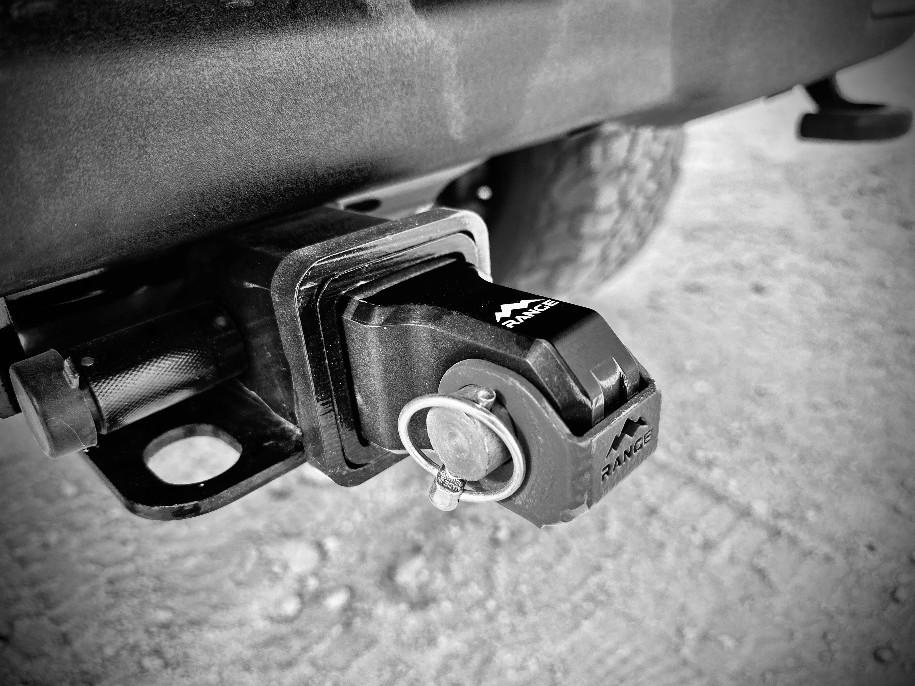 Range Industries Hard Shackle recovery hitch with skid plate