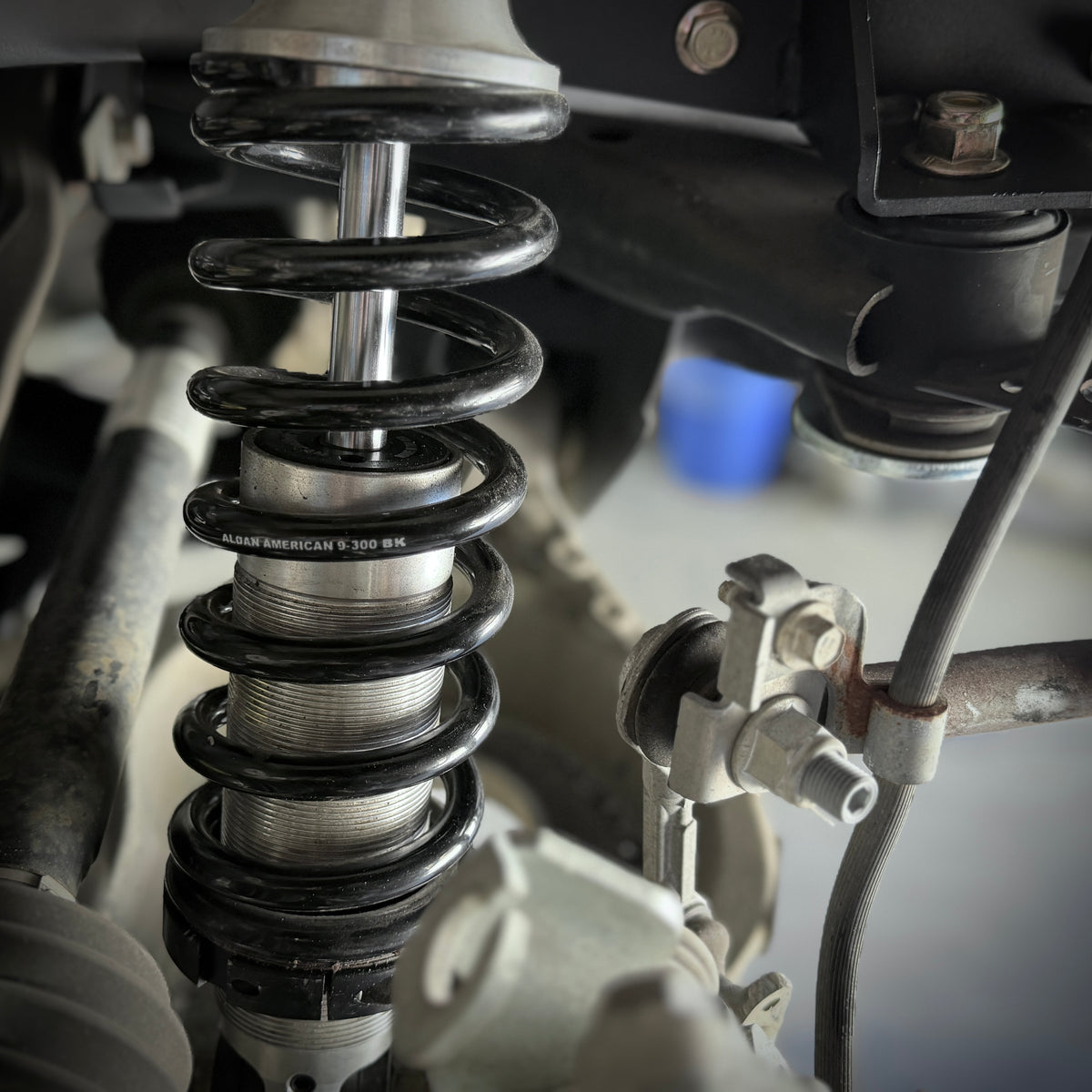 Range Industries S550 Sway Bar Relocation Bracket Installed