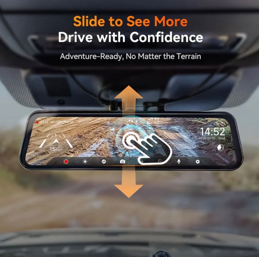 WOLFBOX G900 Tripro Bumper Version 3 Channel 4K Mirror Dash Cam