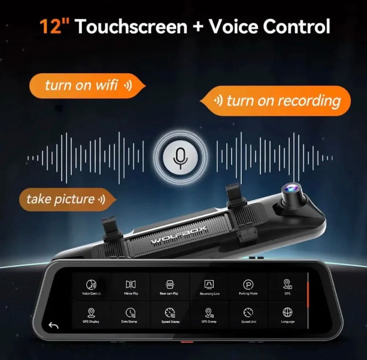 WOLFBOX G900 Tripro Bumper Version 3 Channel 4K Mirror Dash Cam