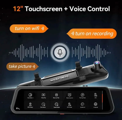 WOLFBOX G900 Tripro Bumper Version 3 Channel 4K Mirror Dash Cam