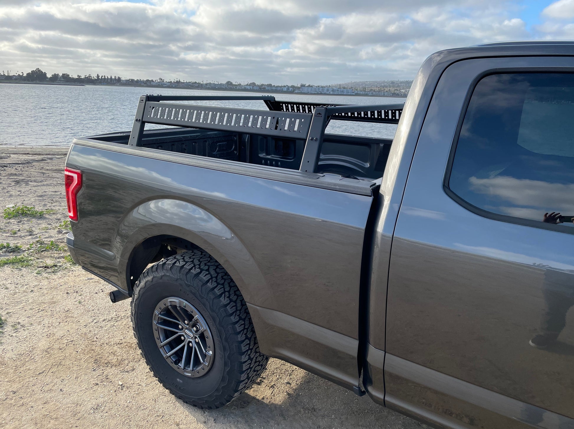 f150 tent rack 2015+ F-150 Mid Height Rooftop Tent Rack Kit 5.5' Bed